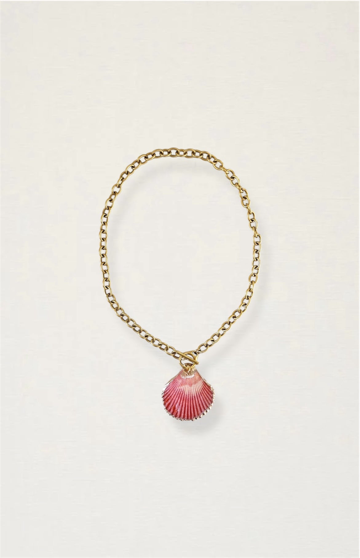 Scallop Seashell Charm Necklace