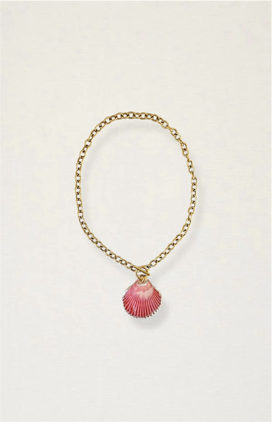 Scallop Seashell Charm Necklace