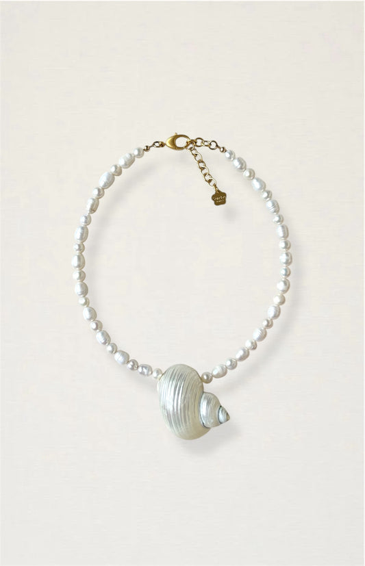 Turbo Shell Pearl Necklace