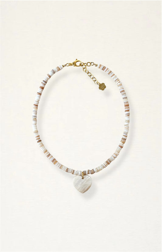 Heart Heishi Necklace