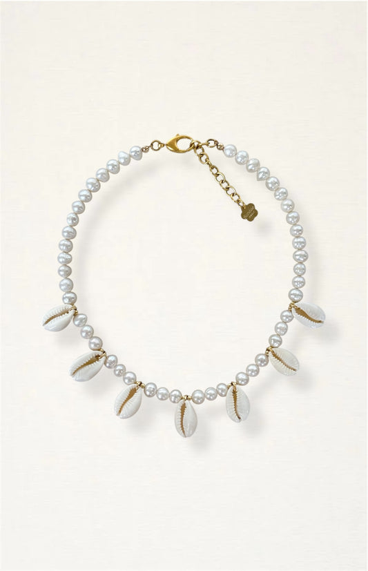 Cowrie Pearl Necklace