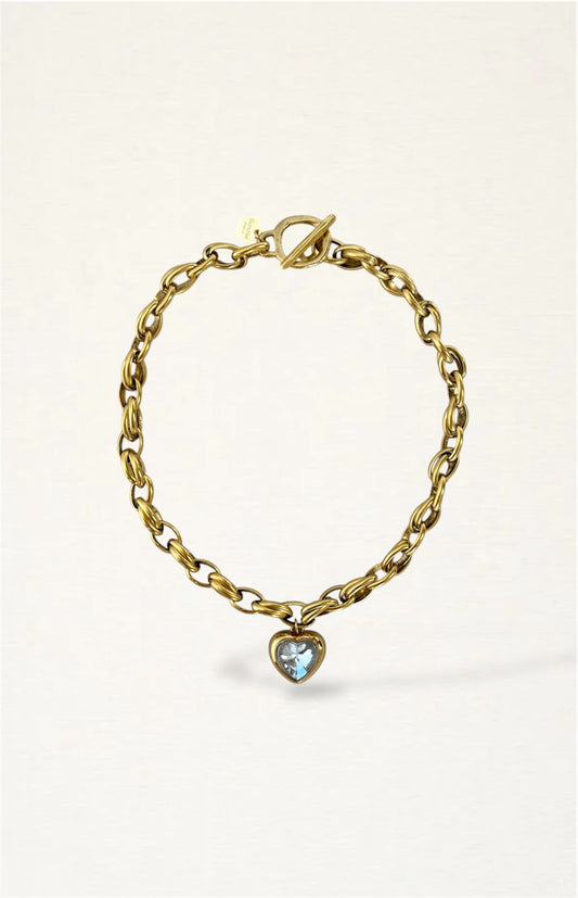 Rhinestone Heart Necklace