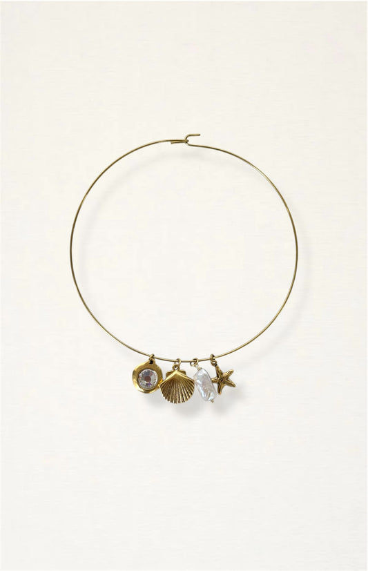 Bezel Seashell Choker