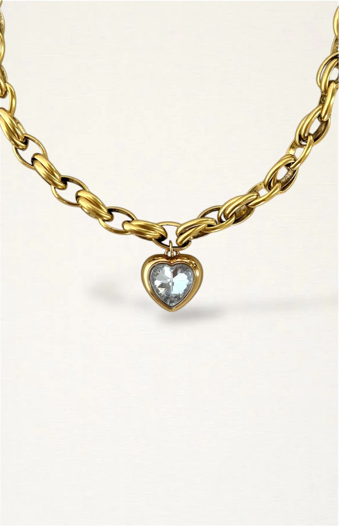 Rhinestone Heart Necklace