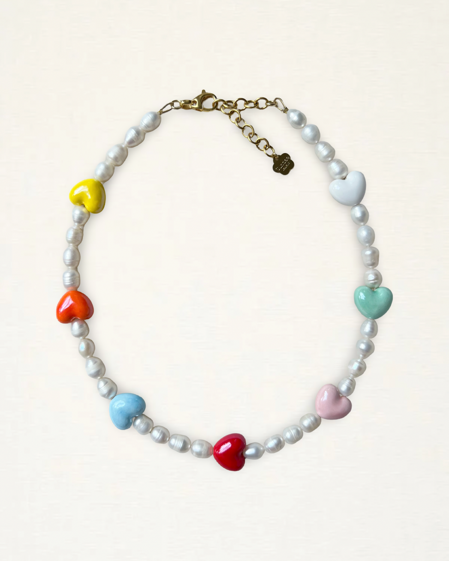 Candy Heart Pearl Necklace