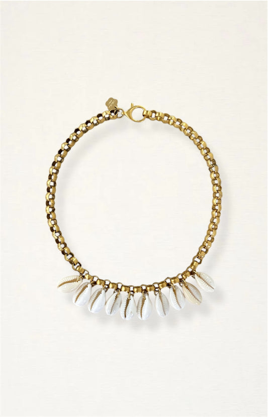 Cowrie Shell Charm Necklace