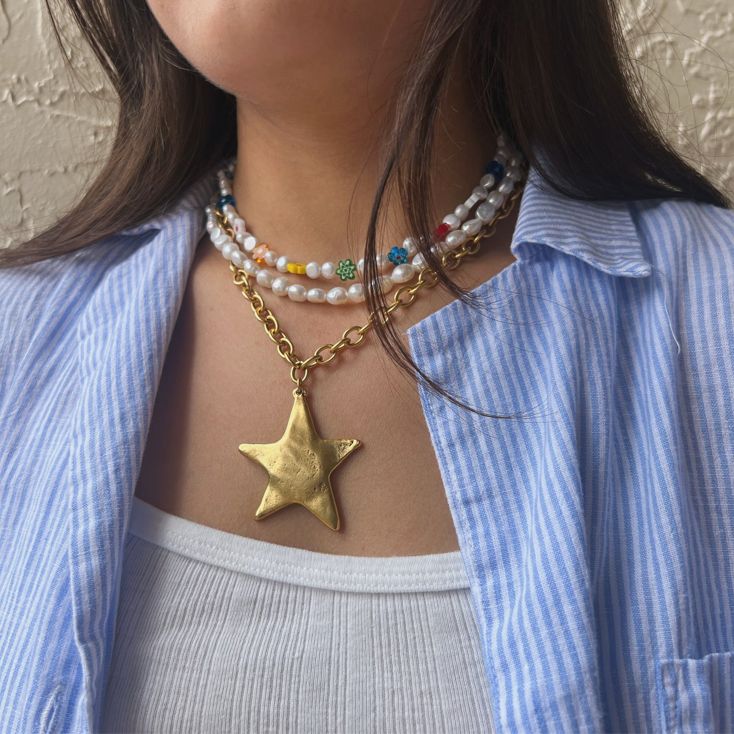 Hammered Star Necklace