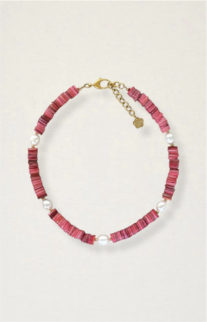 Pink Palm Necklace