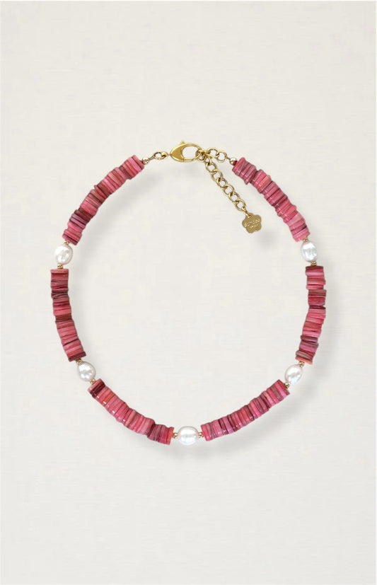 Pink Palm Necklace