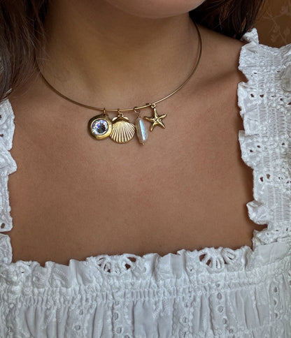 Bezel Seashell Choker