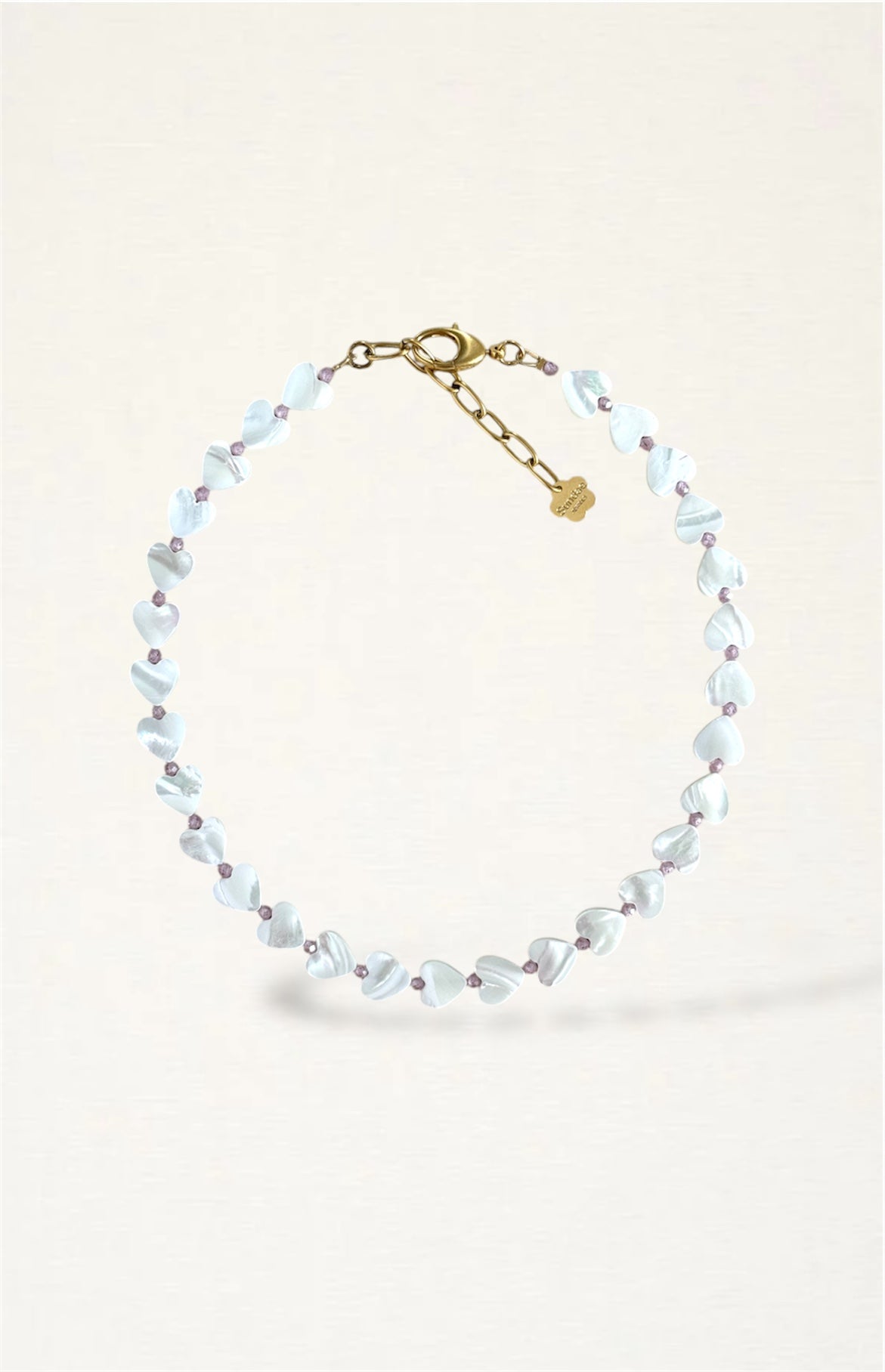 Multi Heart Beaded Pearl Necklace