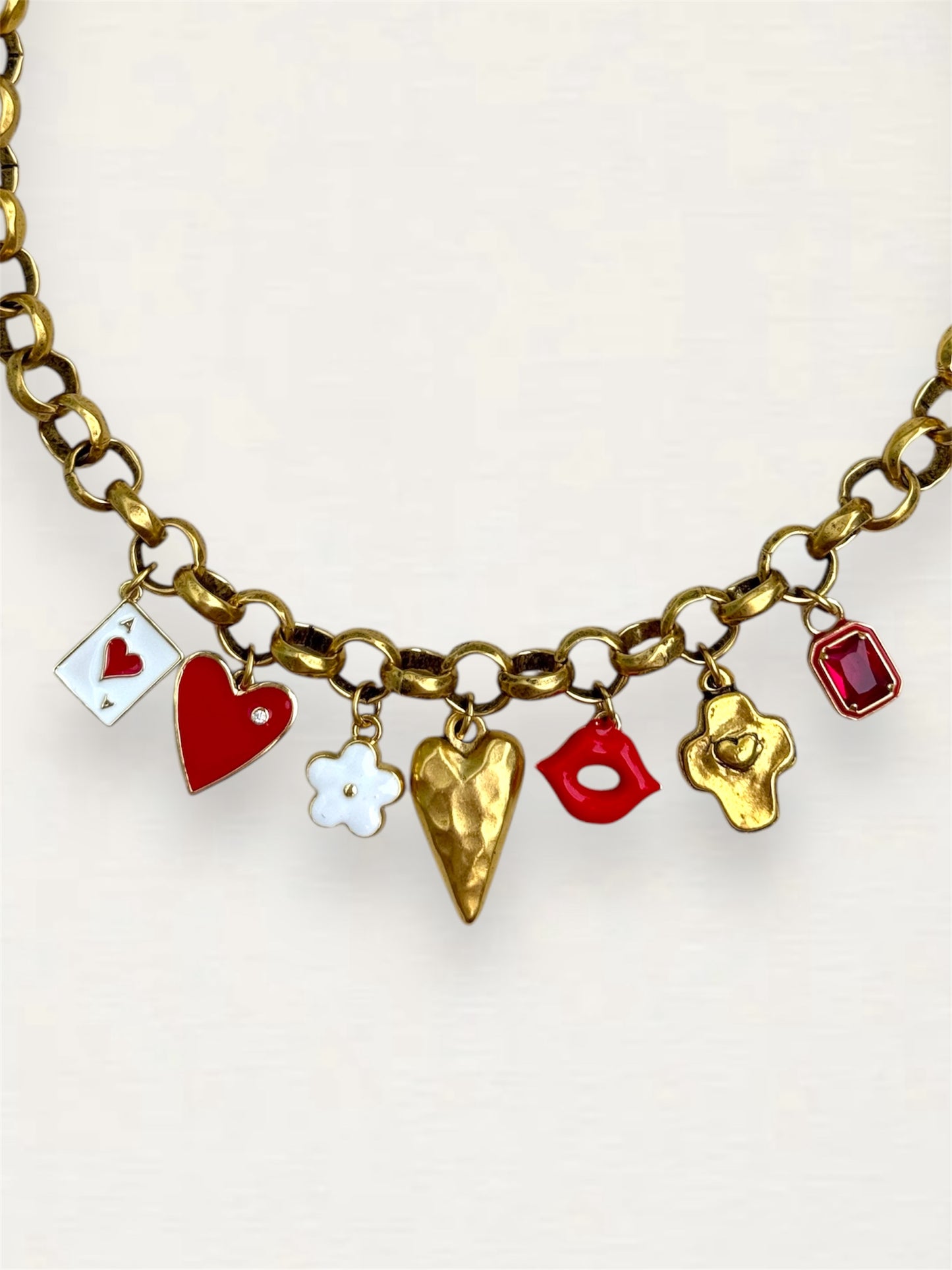 Ruby Red Charm Necklace