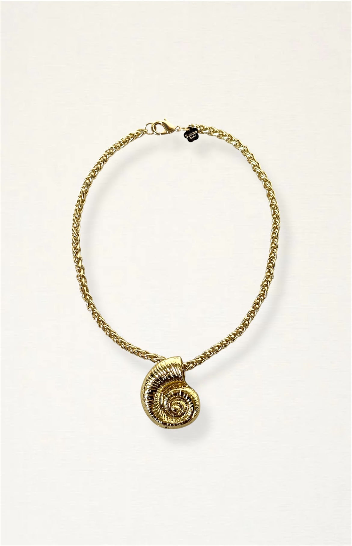 Gold Spiral Shell Necklace
