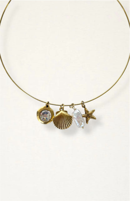 Bezel Seashell Choker