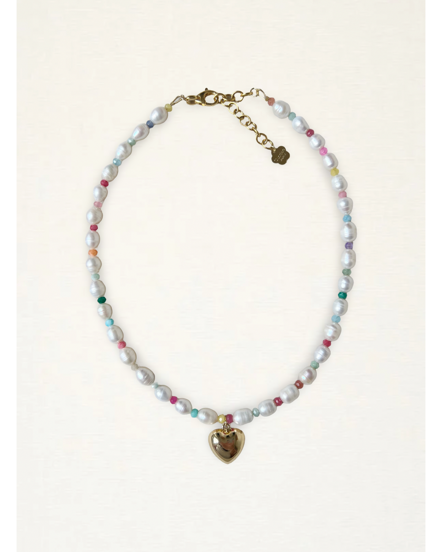 Balloon Heart Pearl Necklace