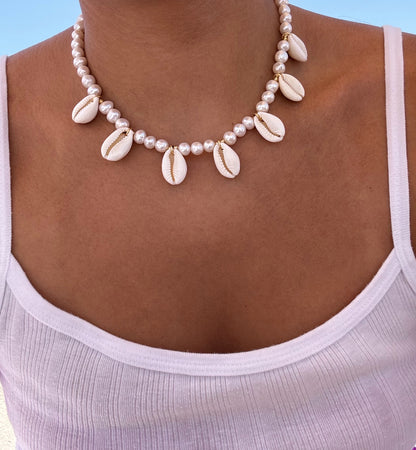 Cowrie Pearl Necklace