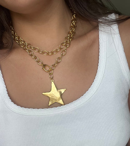 Double Wrap Star Necklace