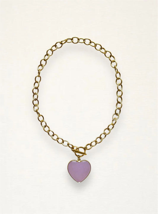 Murano Heart Chain Necklace