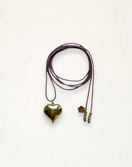 Balloon Heart Cord Necklace