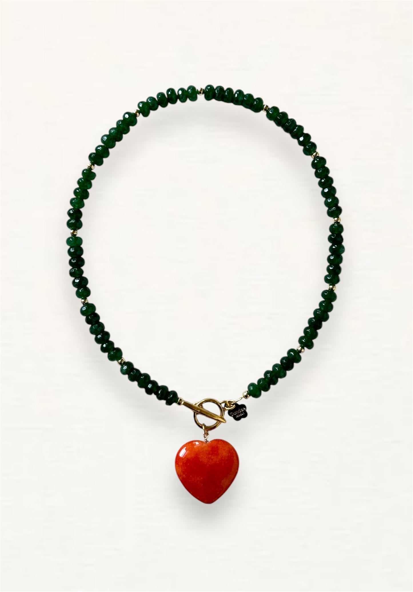 Gemstone Heart Pendant Necklace