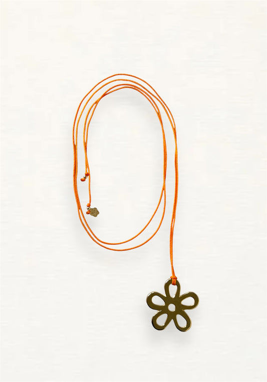 Daisy Flower Cord Necklace