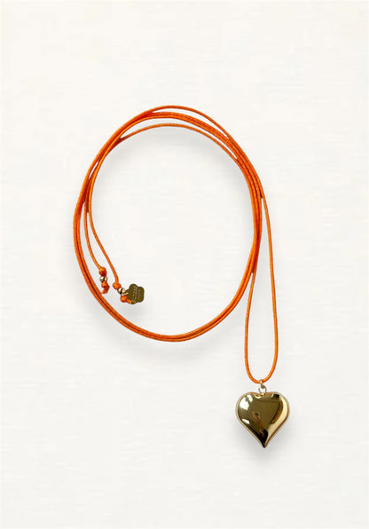 Balloon Heart Cord Necklace