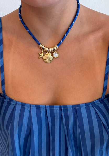 Seashell Paracord Charm Necklace