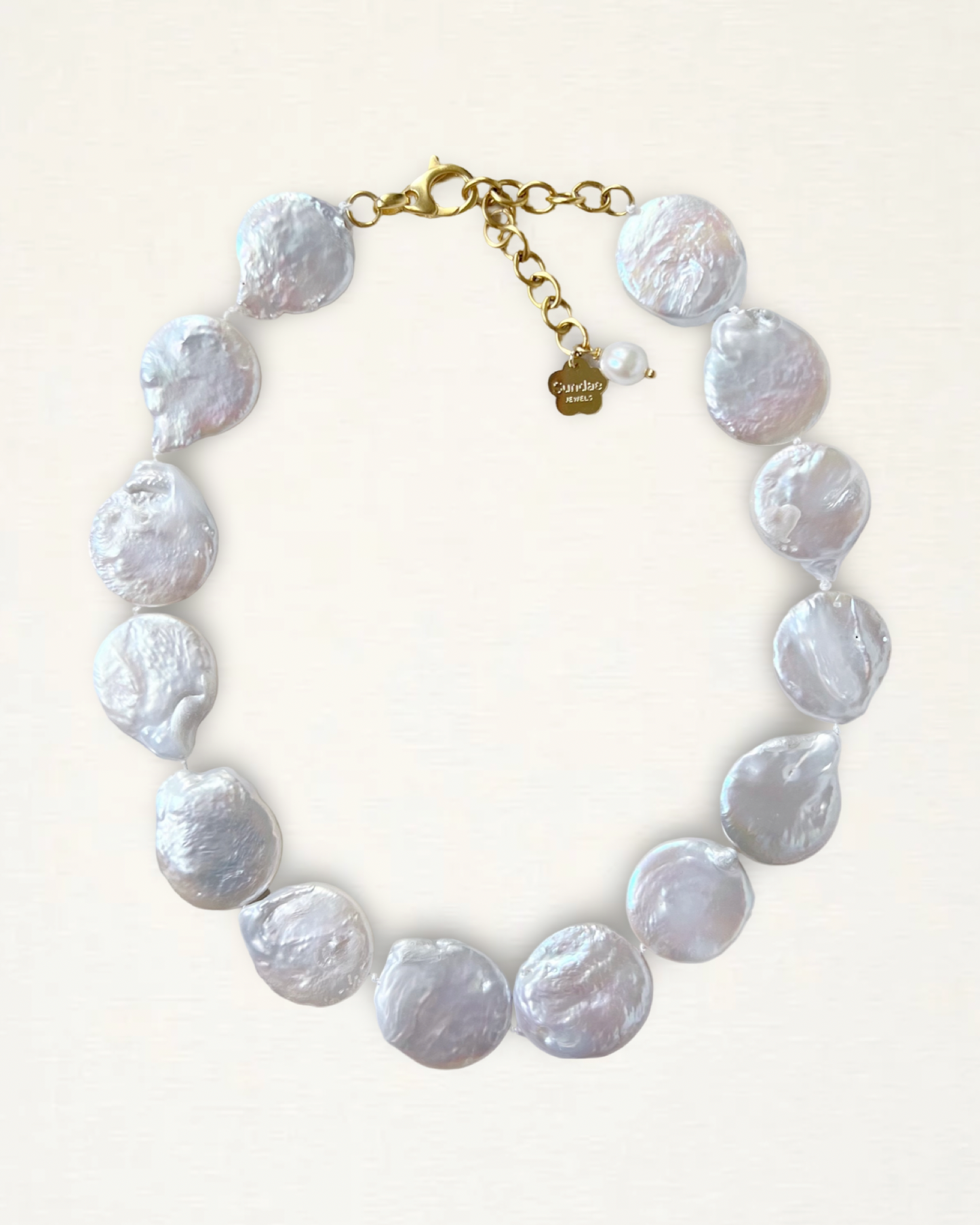 Large Coin Freshwater Pearl Necklace