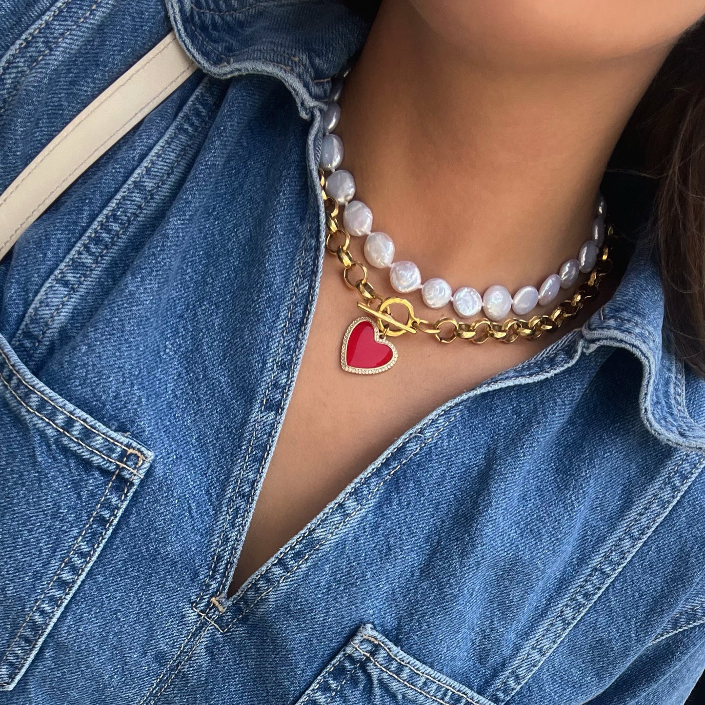 Small Coin Freshwater Pearl Necklace