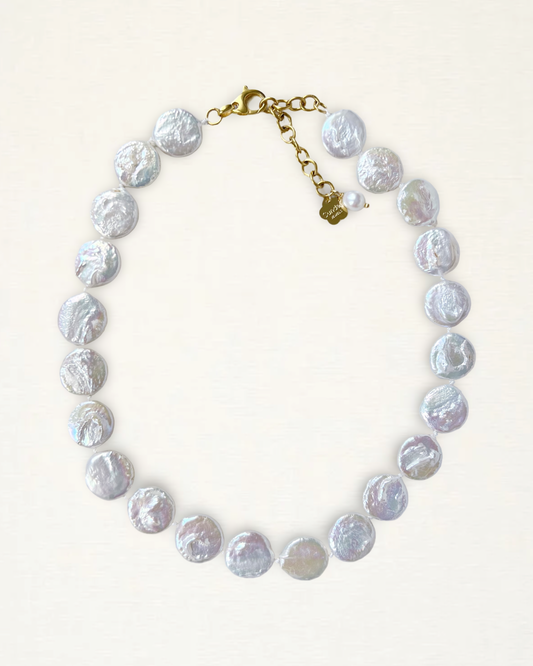 Medium Coin Freshwater Pearl Necklace