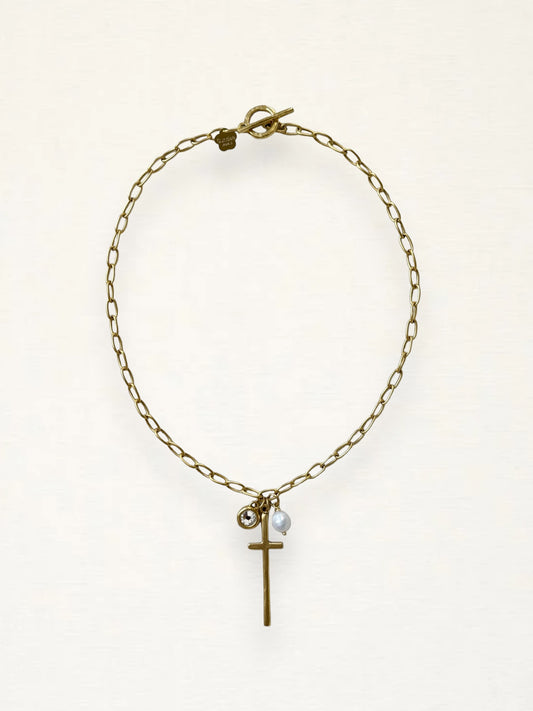 Paperclip Crossbar Charm Necklace