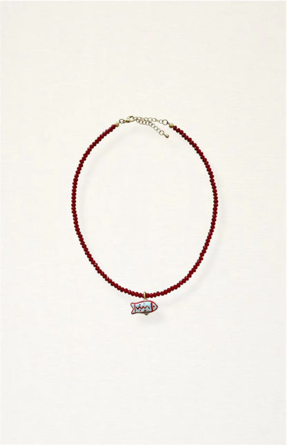 Colorful Fish Beaded Necklace