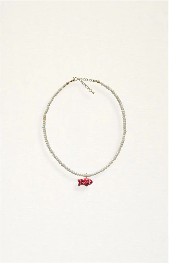 Colorful Fish Beaded Necklace