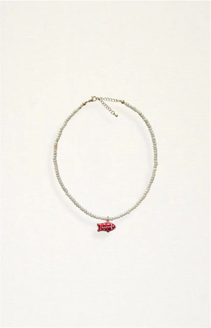 Colorful Fish Beaded Necklace