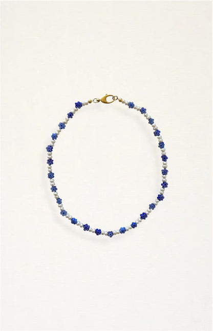 Blue Daisy Necklace