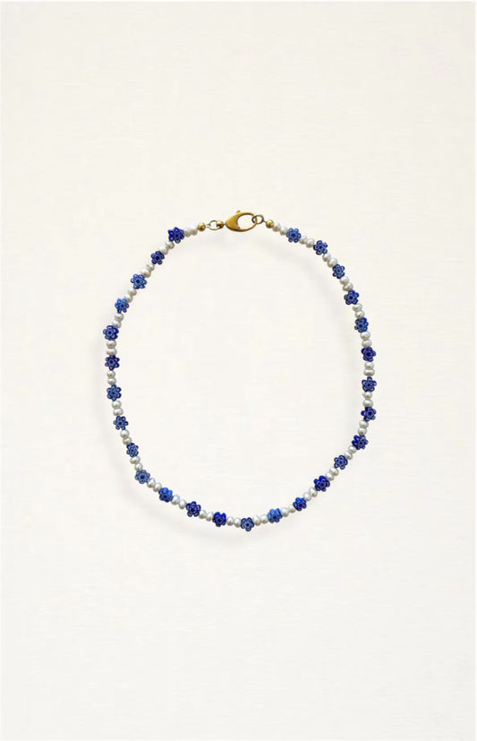 Blue Daisy Necklace