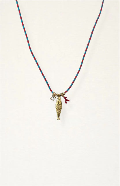 Cord Fish Charm Necklace