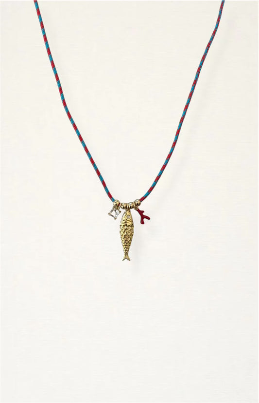 Cord Fish Charm Necklace