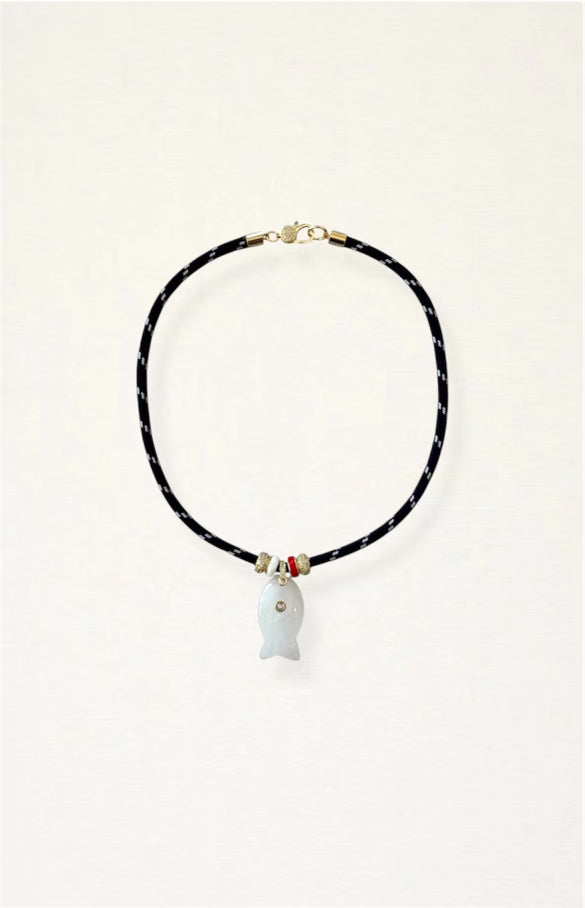 Gemstone Fish Paracord Necklace