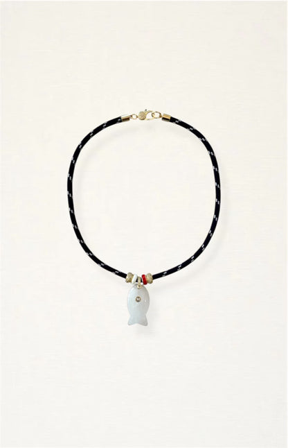 Gemstone Fish Paracord Necklace