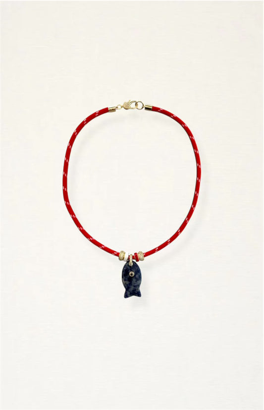 Gemstone Fish Paracord Necklace
