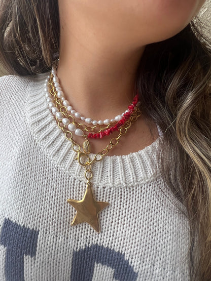 Double Wrap Star Necklace