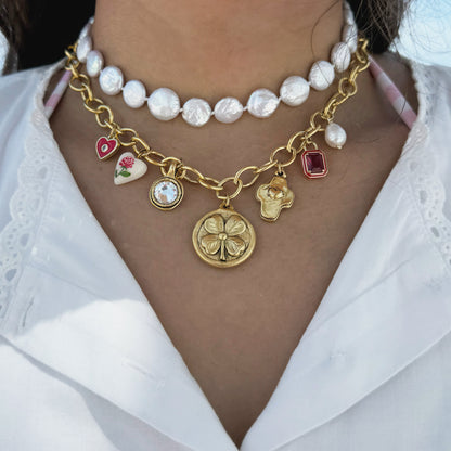 Small Coin Freshwater Pearl Necklace