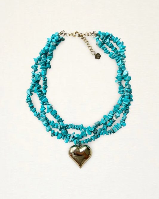 Turquoise Balloon Heart Necklace